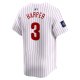 Men's Philadelphia Phillies Bryce Harper Nike White 2024 MLB World Tour London Series Home Limited Player Jersey