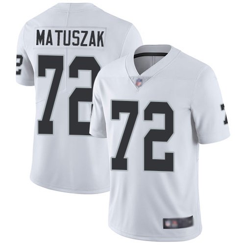 Men's #72 John Matuszak Limited White NFL Road Las Vegas Raiders Vapor Untouchable Jersey