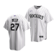 Men's Colorado Rockies #27 Jordan Beck 2022 MLB Draft Jersey White Home