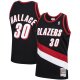 Men's Portland Trail Blazers Rasheed Wallace Mitchell & Ness Black 1999/00 Hardwood Classics Swingman Jersey