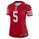 Women's San Francisco 49ers Trey Lance Nike Scarlet Legend Jersey