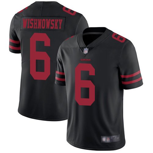 San Francisco 49ers #6 Mitch Wishnowsky Black Alternate Men's Stitched NFL Vapor Untouchable Limited Jersey