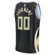 Youth Milwaukee Bucks  Fanatics Black Fast Break Custom Jersey - Statement Edition