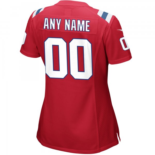 Women's New England Patriots Nike Red Alternate Custom Jersey