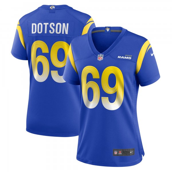 Women's Los Angeles Rams Kevin Dotson Nike  Royal  Game Jersey