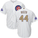 Chicago Cubs #44 Anthony Rizzo White(Blue Strip) 2017 Gold Program Cool Base Stitched MLB Jersey