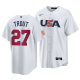 Los Angeles Angels #27 Mike Trout 2023 World Baseball Classic White  Men's USA Jersey