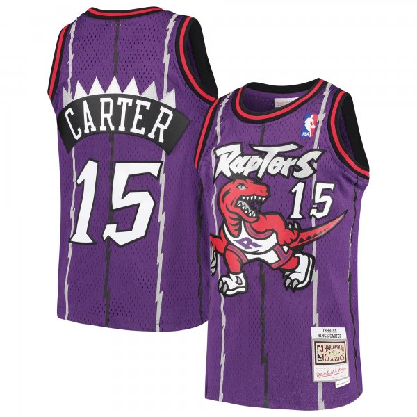 Youth Toronto Raptors Vince Carter Mitchell & Ness Purple 1998/99 Hardwood Classics Swingman Throwback Jersey