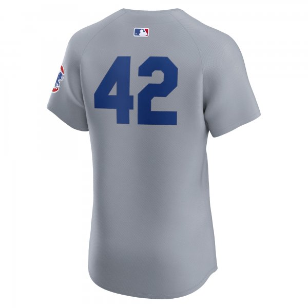 Men's Chicago Cubs Nike Gray Road 2024 Jackie Robinson Day Elite Jersey