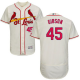 St. Louis Cardinals #45 Bob Gibson Cream Flexbase Collection Stitched MLB Jersey