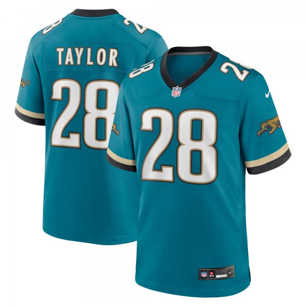 Men's Jacksonville Jaguars #28 Fred Taylor Nike Teal Prowler Throwback Retired Limited Jersey