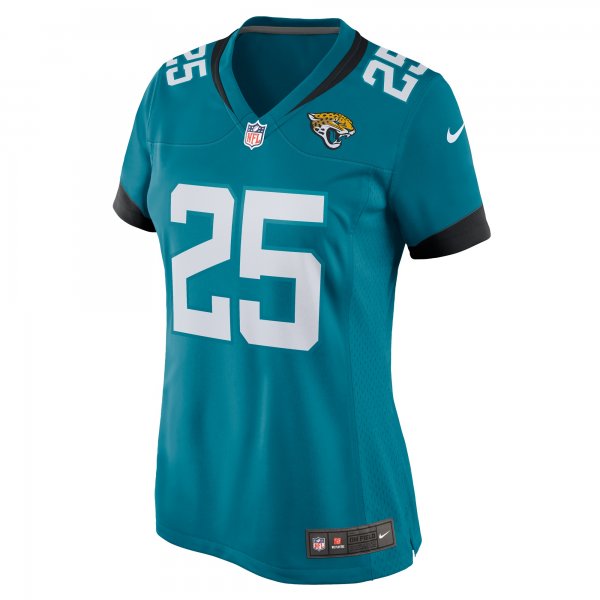 Women's Jacksonville Jaguars D'Ernest Johnson Nike  Teal Team Game Jersey