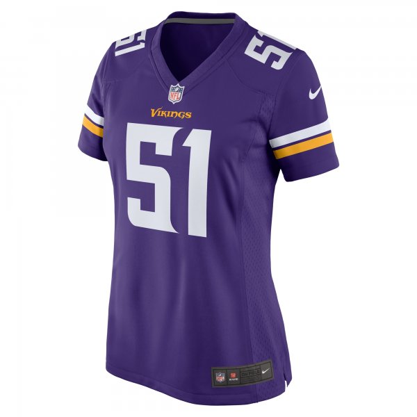 Women's Minnesota Vikings Blake Cashman Nike  Purple Team Game Jersey