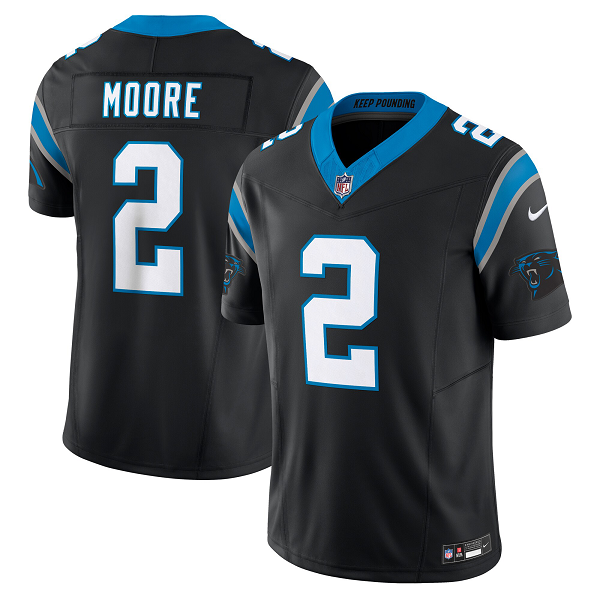 Men's Nike Carolina Panthers #2 D.J. Moore Black Vapor F.U.S.E. Limited NFL Jersey