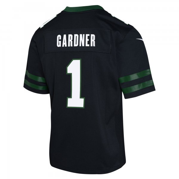 Youth New York Jets Ahmad Sauce Gardner Nike Legacy Black Alternate Game Jersey