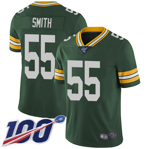 Green Bay Packers #55 Za'Darius Smith Green Team Color Men's Stitched NFL 100th Season Vapor Limited Jersey