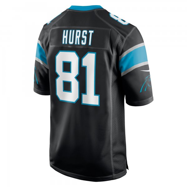 Men's Carolina Panthers Hayden Hurst Nike Black Game Player Jersey