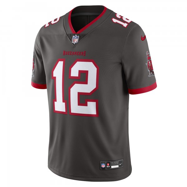 Men's Tampa Bay Buccaneers Tom Brady Nike Pewter Alternate Vapor Untouchable Limited Jersey