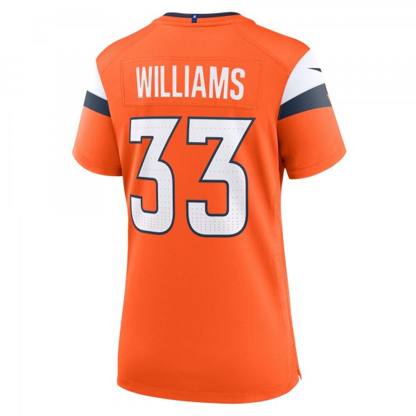 Women's Denver Broncos Javonte Williams Nike Orange Game Jersey