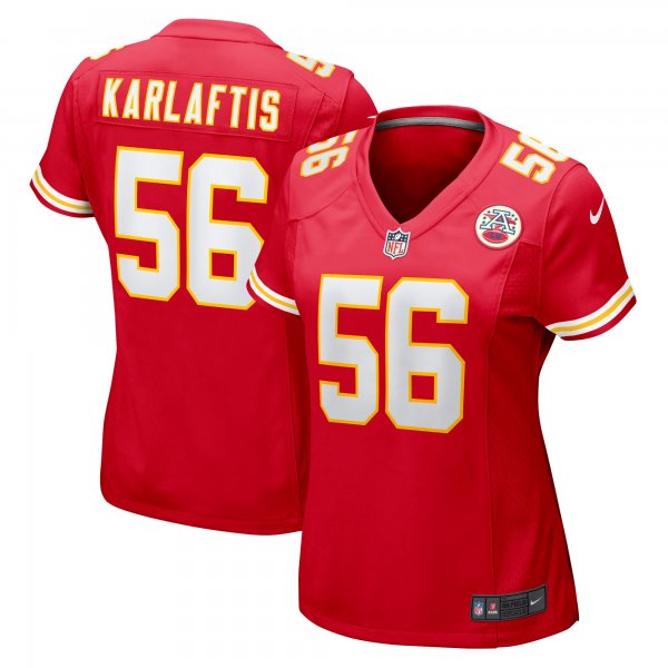 Women's Kansas City Chiefs George Karlaftis Nike Red Game Player Jersey