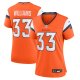 Women's Denver Broncos Javonte Williams Nike Orange Game Jersey