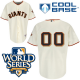 San Francisco Giants Customized Cream Cool Base MLB Jersey w/2010 World Series Patch (S-3XL)