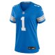 Women's Detroit Lions Number 1 Mom Nike Blue Game Jersey