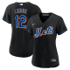 Women's New York Mets #12 Francisco Lindor Nike Black 2022 Alternate Player Jersey