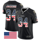 Nike Las Vegas Raiders #34 Bo Jackson Black Men's Stitched NFL Limited Rush USA Flag Jersey