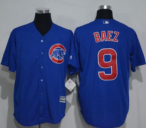 Chicago Cubs #9 Javier Baez Blue New Cool Base Stitched MLB Jersey