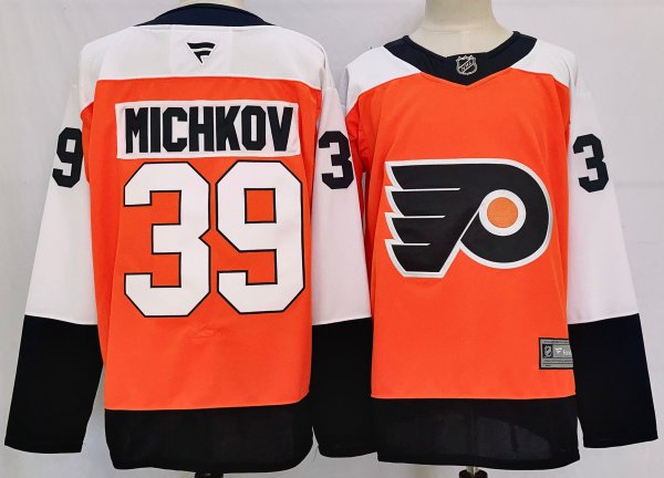 Men's #93 Matvei Michkov Philadelphia Flyers Orange City Edition Jersey