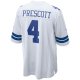 Men's Dallas Cowboys Dak Prescott Nike White Game Team Jersey