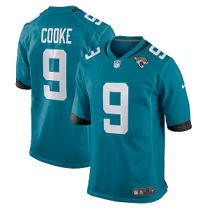 Men's Nike Jacksonville Jaguars #9 Logan Cooke Teal Game Jersey