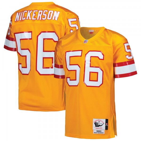 Men's Tampa Bay Buccaneers 1993 Hardy Nickerson Mitchell & Ness Orange Throwback Retired Player Jersey