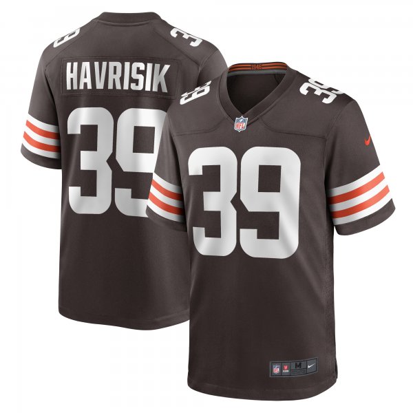 Men's Cleveland Browns Lucas Havrisik Nike  Brown Team Game Jersey