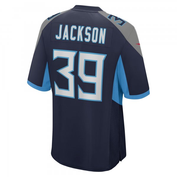 Men's Tennessee Titans Matthew Jackson Nike  Navy Team Game Jersey