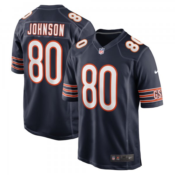 Men's Chicago Bears Collin Johnson Nike  Navy  Game Jersey