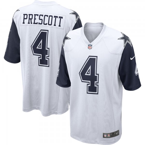 Men's Dallas Cowboys Dak Prescott Nike White Alternate Game Jersey