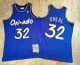 Men's Orlando Magic #32 Shaquille O'neal 1994-95 Blue Hardwood Classics Soul AU Throwback Jersey