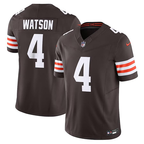 Men's Cleveland Browns #4 Deshaun Watson Nike Brown Vapor F.U.S.E. Limited Jersey