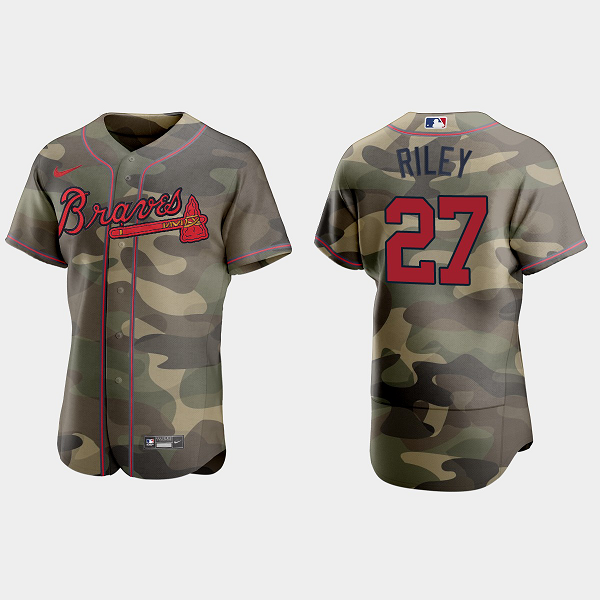 Austin Riley Atlanta Braves 2021 National Armed Forces Day MLB Jersey - Camo