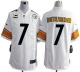 Nike Pittsburgh Steelers #7 Ben Roethlisberger White With C Patch Men's Stitched NFL Game Jersey