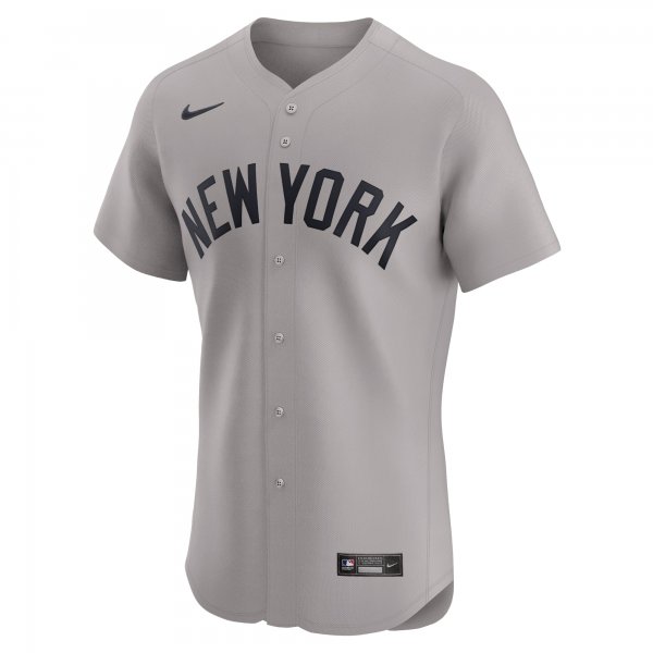 Men's New York Yankees Nike Gray Road 2024 Jackie Robinson Day Elite Jersey