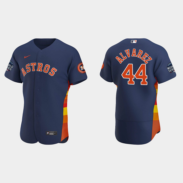 Yordan Alvarez Houston Astros 2021 World Series MLB Flexbase Jersey - Navy