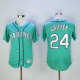 Seattle Mariners #24 Ken Griffey Green Flexbase Collection 2016 Hall Of Fame Patch Stitched MLB Jersey