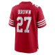 Men's San Francisco 49ers Ji'Ayir Brown Nike Scarlet Team Game Jersey