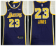 Men's Los Angeles Lakers #23 LeBron James Purple With KB Patch NEW 2021 Nike Wish AU Stitched NBA Jersey