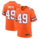 Men's Denver Broncos #49 Dennis Smith Nike Orange Mile High Collection 1977 Throwback Retired Player Jersey