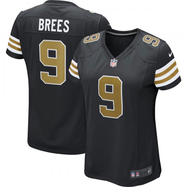 Women's Drew Brees New Orleans Saints Nike Black Alternate Game Jersey