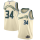 Milwaukee Bucks #34 Giannis Antetokounmpo Cream NBA Swingman City Edition 2019/20 Jersey